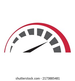 Fast speed vector. The tachometer, speedometer and indicator icon. Speed sign logo