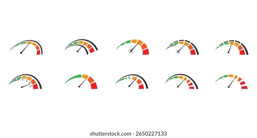 Fast Speedometer Flat Color Bundle
