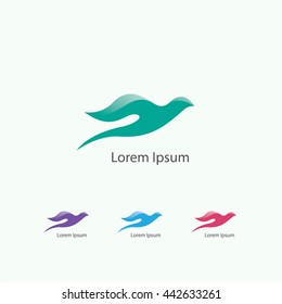 Fast speedy bird logo design