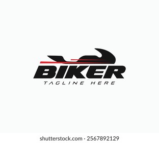 Fast Sport bike logo. Motorcycle Biker modern symbol icon logo vector illustration