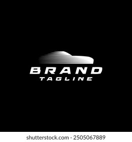 Fast Sports Car Speed ​​Logo Design. Speed ​​Line Car Shadow Logo Design.