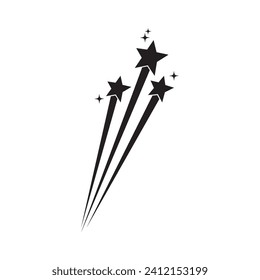 Fast star icon logo template vector