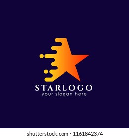 fast star logo design template. speed star logo