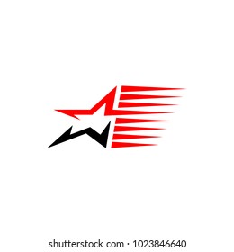 fast star logo icon vector