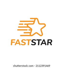 fast star or star motion logo design.