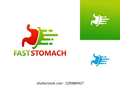 Fast Stomach Logo Template Design Vector, Emblem, Design Concept, Creative Symbol, Icon