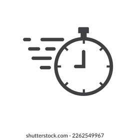 fast stopwatch icon of fast responsibility concept design element  template web