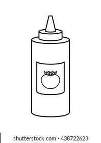 Fast and Street food concept. Eating outside. sauce jar  icon. V