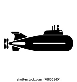 Fast submarine icon. Simple illustration of fast submarine vector icon for web.