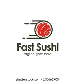 Diseño de plantillas de logotipos de sushi rápidos