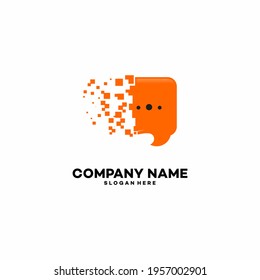 
Conversación rápida, conversación digital de la plantilla de diseños de logotipo de Comunicación de consulta ilustración de material vectorial
