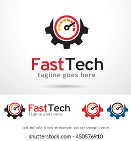Fast Tech Logo Template Design Vector