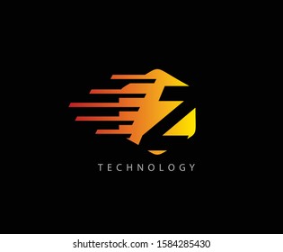 Fast Techno Z Letter Logo Icon , Hexagon Symbol.