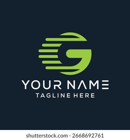fast technology letter G logo design. speed design concept. Progress abstract creative sign. -vector
