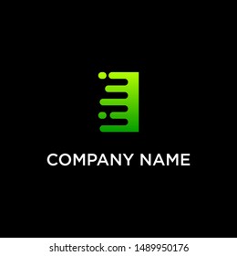 fast technology letter I logo design. speed design concept. Progress abstract creative sign. -vector
