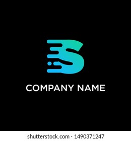 fast technology letter S logo design. speed design concept. Progress abstract creative sign. -vector