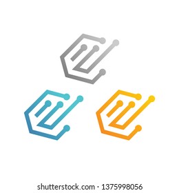 fast technology logo vector