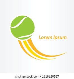 fast tennis ball logo vector illustration. tennis symbol icon.