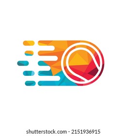 Fast tennis vector logo design. Speed game logo design concept.