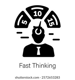 Fast thinking icon in filled style 