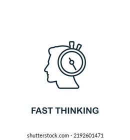 Fast Thinking icon. Line simple Personality icon for templates, web design and infographics