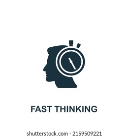 Fast Thinking icon. Monochrome simple Personality icon for templates, web design and infographics