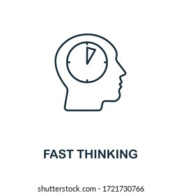 Fast Thinking icon from personality collection. Simple line Fast Thinking icon for templates, web design and infographics