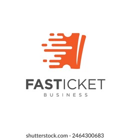 Fast Ticket Creative Logo Design Symbol Icon Art Illustration