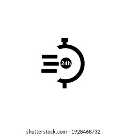 fast time black color icon vector 