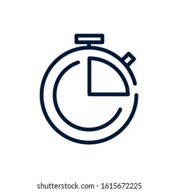 fast time chronometer clock linear design on white background vector illustration