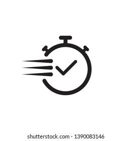 fast time, deadline icon vector illustration