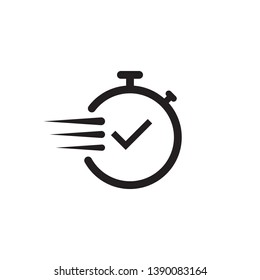 fast time, deadline icon vector illustration