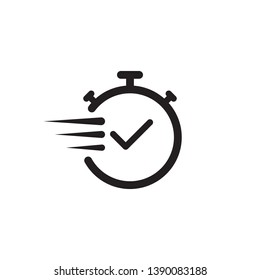 fast time, deadline icon vector illustration