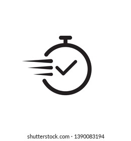 fast time, deadline icon vector illustration
