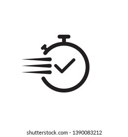 fast time, deadline icon vector illustration