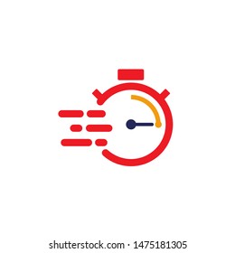 Fast Time Delivery Icon Stopwatch Motion Stock Vector (Royalty Free ...