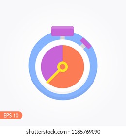 Fast time delivery Vector icon. Flat design style. EPS 10.