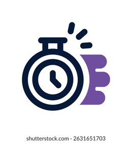 fast time duotone icon. Sleek and modern vector icon for websites, mobile apps, marketing materials, and corporate design. Fully scalable and ready to use.