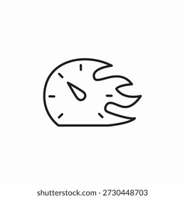 fast time flame icon sign vector