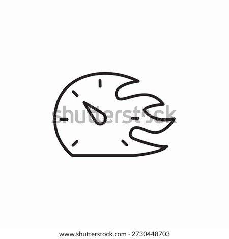 fast time flame icon sign vector
