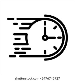 tiempo rápido en estilo de diseño plano