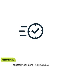 fast time icon illustration symbol simple design element logo template
