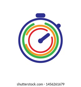 fast time icon logo design