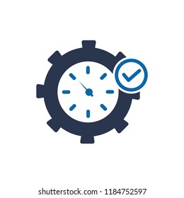 Fast Time Icon, Fast time logo, stop watch speed concept