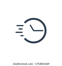 Fast time icon. Premium quality flat icon in trendy style.