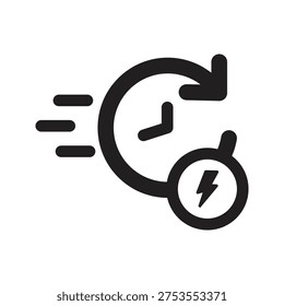 Fast time icon. Quick icon