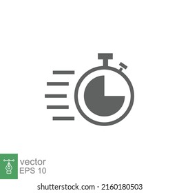 Fast time icon. Quick delivery concept. Stopwatch symbol. Vector illustration isolated. EPS 10.