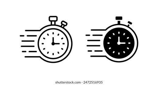 Fast time icon set. for mobile concept and web design. vector illustration