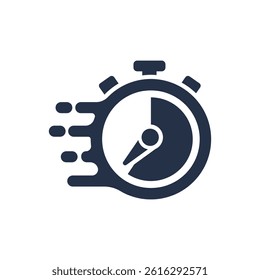Fast time icon. Solid glyph series icon