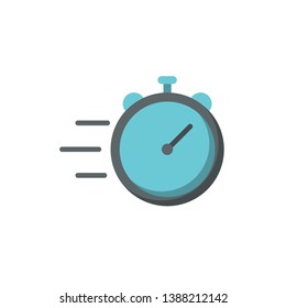 fast time icon vector flat style design